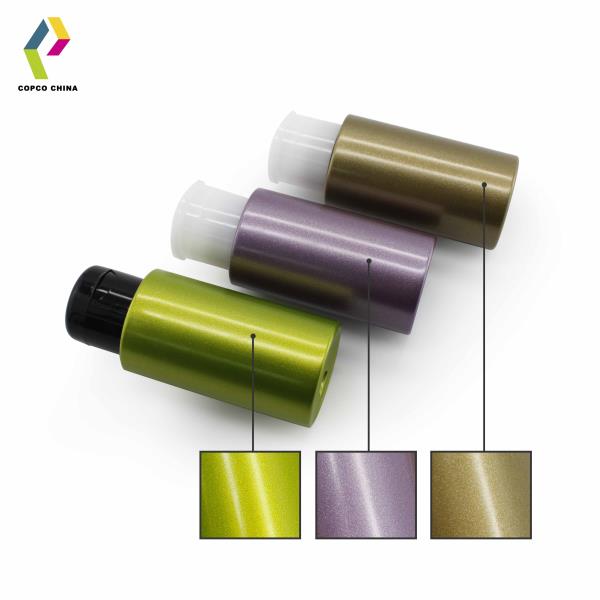 Sparkling PET bottles with metallic effect